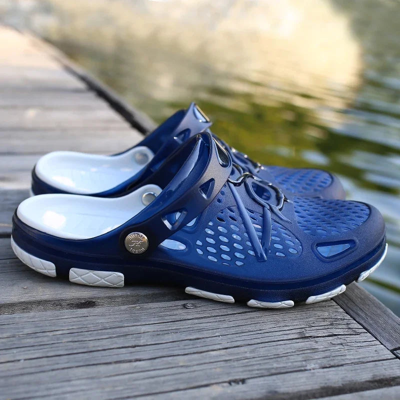 Fashion Slippers Casual Sandals Breathable Non-slip Comfortable Beach Shoes High Quality Home Slippers Outdoor Walking Male Shoe - Sun Studio