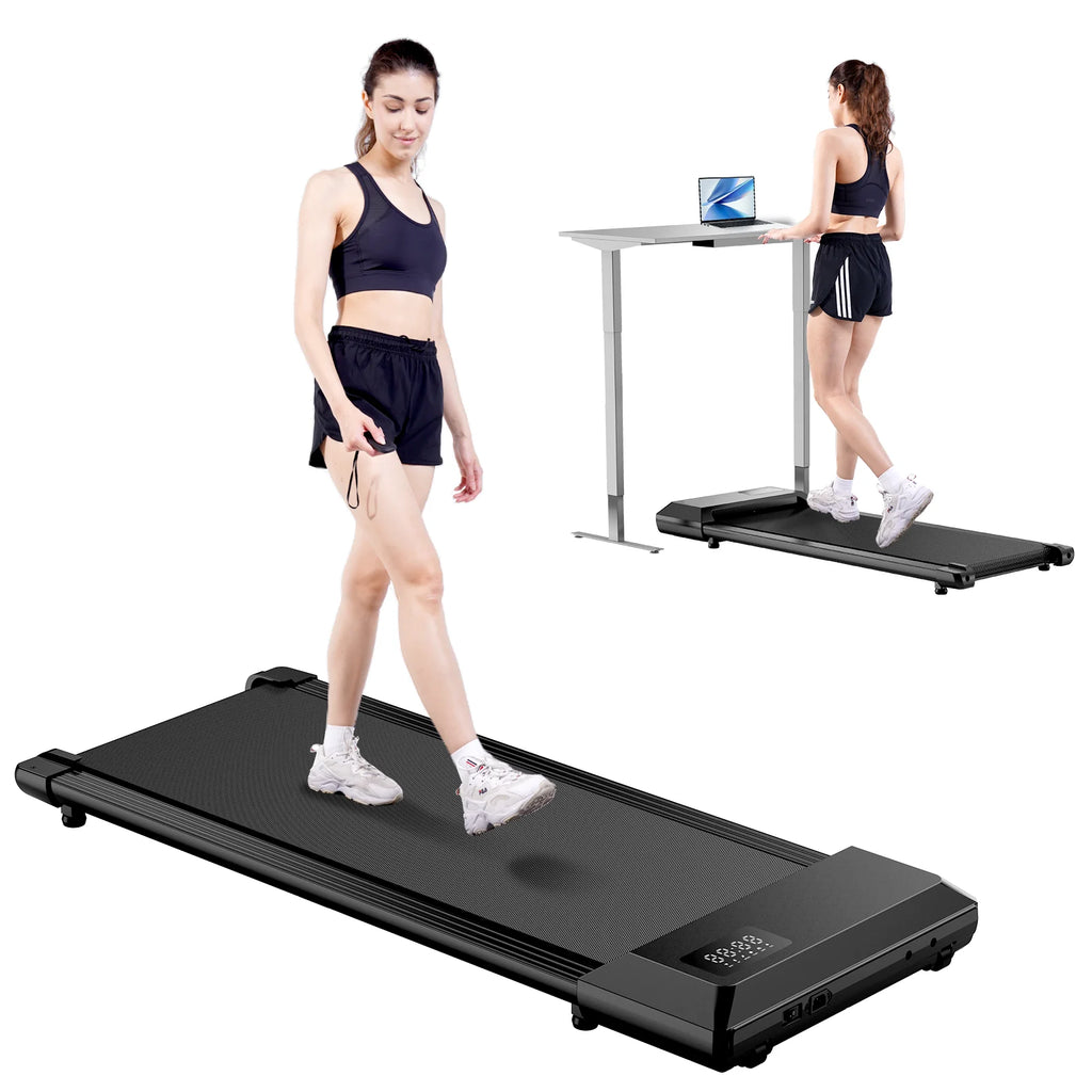 Walking Pad 2 in 1 Under Desk Treadmill, 2.5HP Low Noise Walking Pad Running Jogging Machine with Remote Control for Home Office - Sun Studio