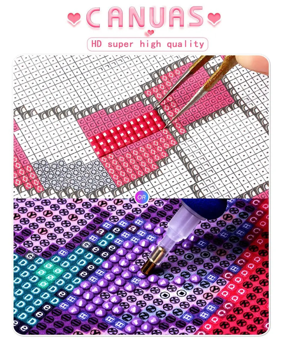 Fairy Dust AB Cartoon Grandpa and Grandma 5D DIY Diamond Painting Cross Stitch Art Mosaic Full Embroidery Home Decor Kids Gift - Sun Studio