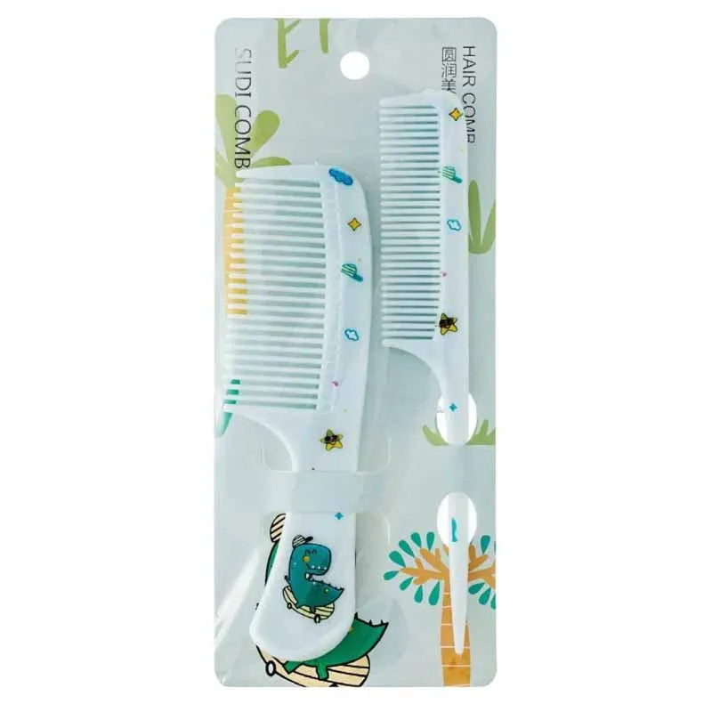 2pcs Kids Hair Combs Set Cartoon Animals Children Hairdressing Comb with Pointed Tail Girls Portable Anti-Static Plastic Comb - Sun Studio