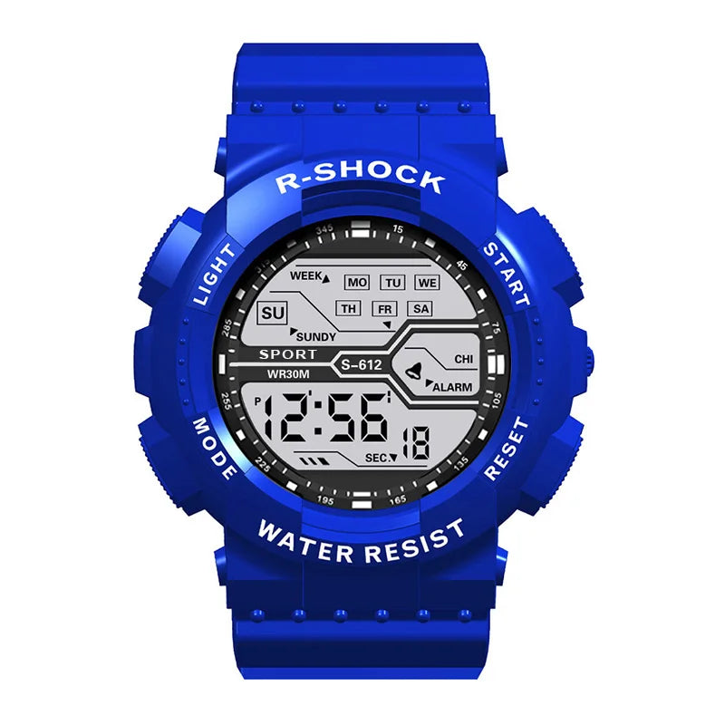 Sports Digital Electronic Watch 55mm Large Dial Sport Watch Outdoor Multifunction Watches Clock for Men Teen Student - Sun Studio