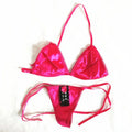 Custom Thongs Bra Sets Bikini With Embroidery Letters Name Personality String Sexy Panties Y2k Hotwife Underwear Pink Swimsuit - Sun Studio