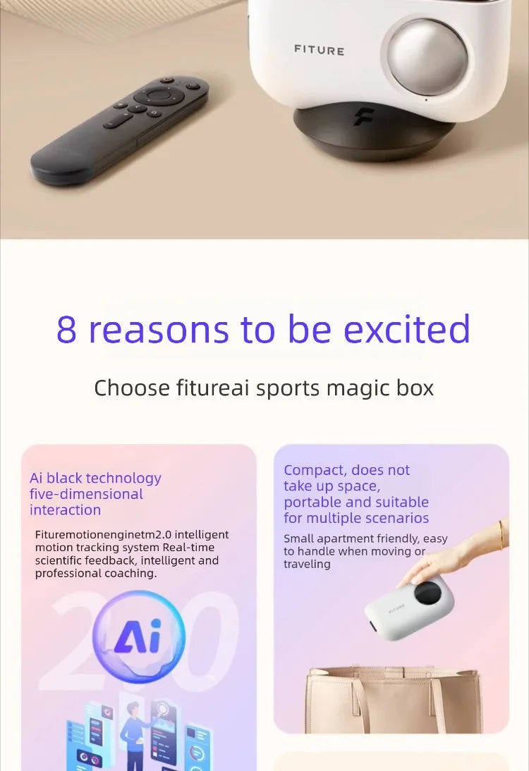 Fitness Magic Box AI, Intelligent Somatosensory Exercise, TV Projection, Console Game Dance Machine Home Fitness Equipment - Sun Studio