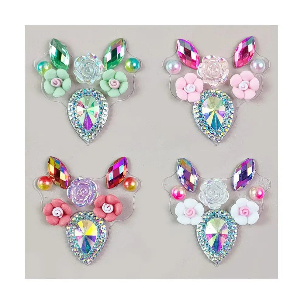Adhesive Makeup Diamond Sticker DIY Temporary 3D Crystal Face Stickers Glitter Diamond Mask Rhinestone Tattoo Women - Sun Studio