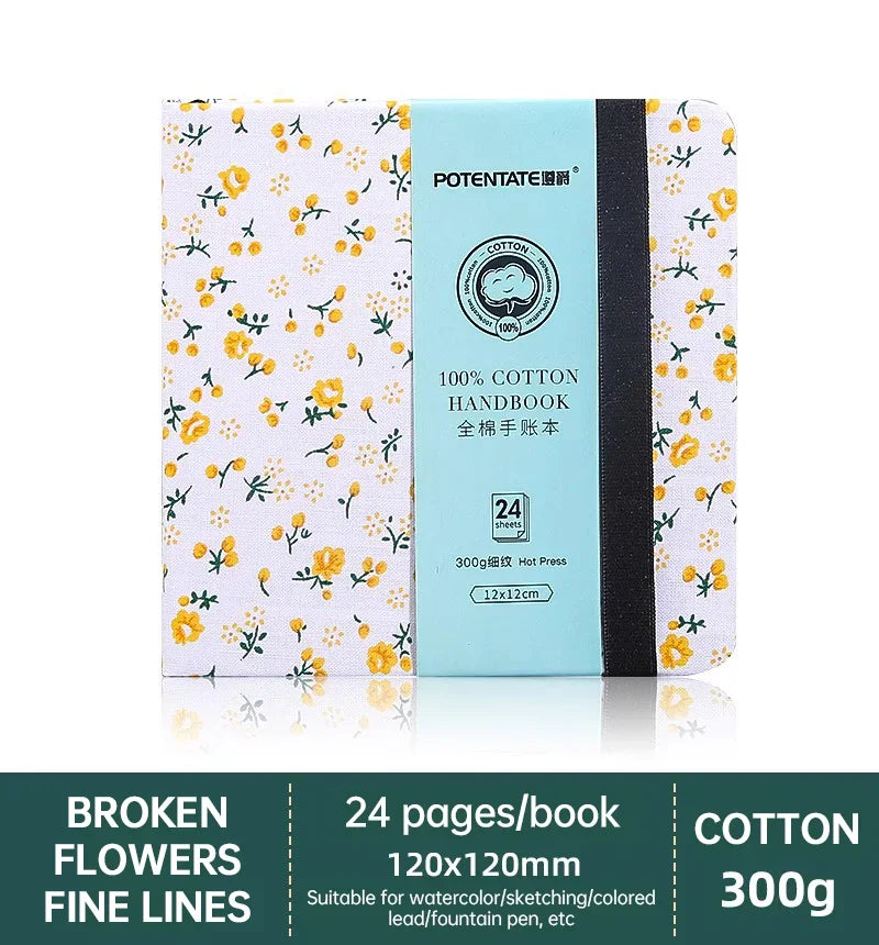 POTENTATE 100% Cotton Watercolor Book Square Sketchbook 300g Art Drawing Sketch Pad potentate бумага акварели