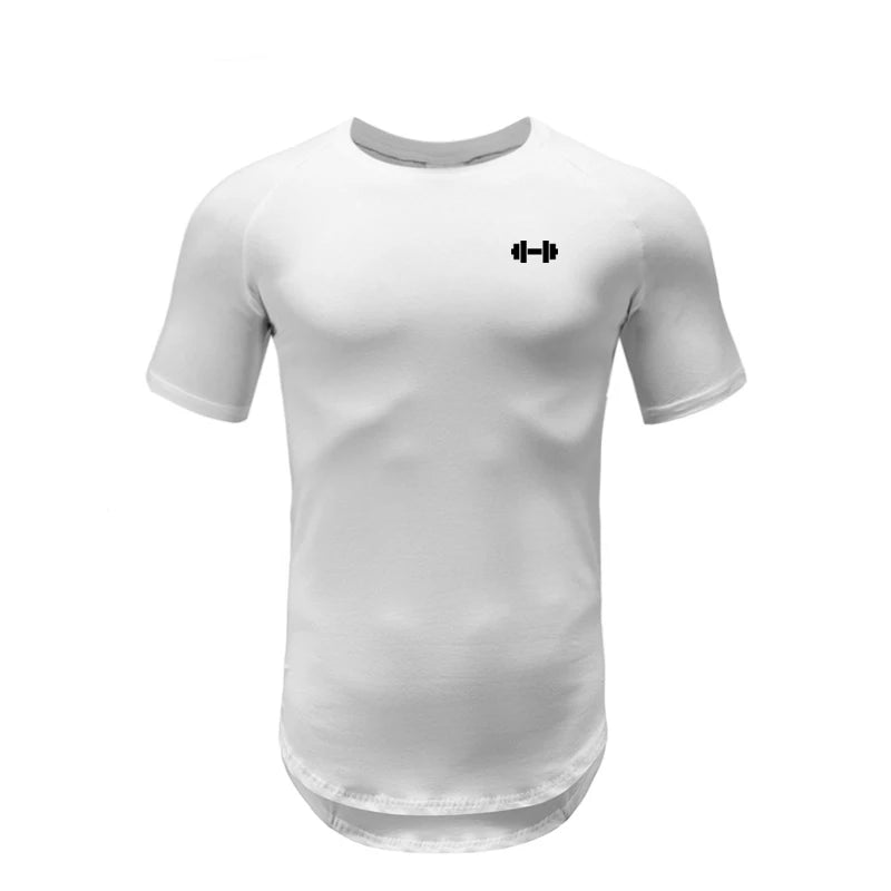 Gym Bodybuilding Workout Clothing Sportswear Mens Casual Short-sleeved Cotton Shirts Summer Fitness Breathable Slim Fit T-Shirts - Sun Studio
