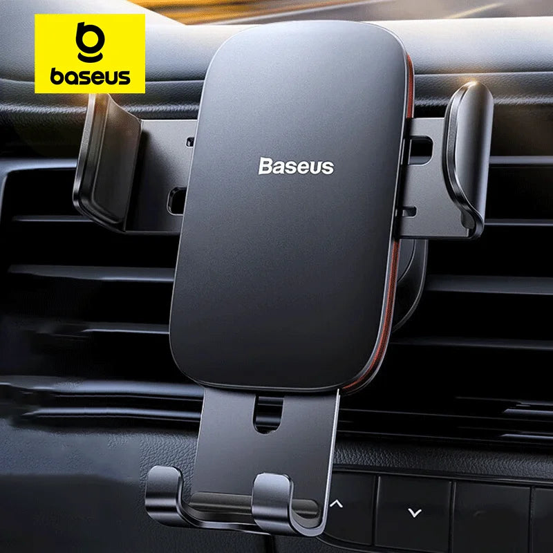 Baseus Car Phone Holder Mobile Metal Gravity Phone Holder for Car Air Vent / CD Slot Mount Phone Holder Stand for iPhone Samsung - Sun Studio