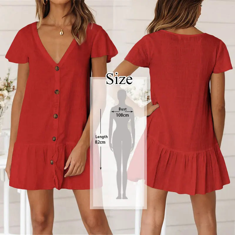 Women Summer Fashion Beach Tops Swimsuit Cover Up Summer Long Sleeve White Pocket Button Front Open Shirt Dress N648 - Sun Studio