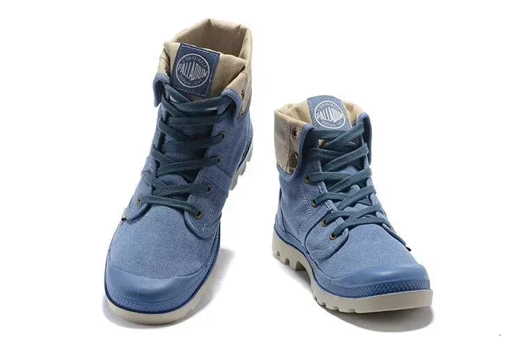 PALLADIUM Pallabrouse Dark Brown Sneakers Men/Women High-top Army Leisure Ankle boots Canvas Casual Shoes Anti-Slip Shoes 36-45 - Sun Studio