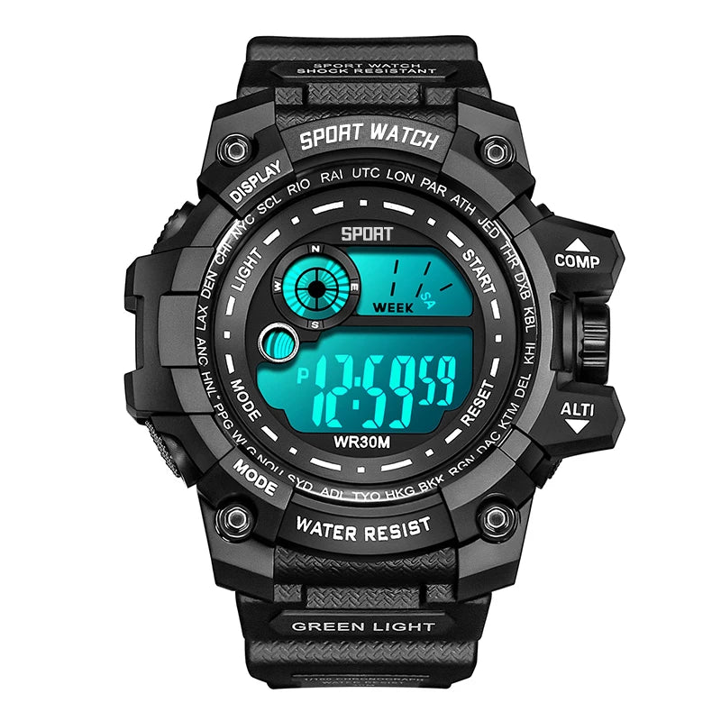 New Men LED Digital Watches Luminous Fashion Sport Waterproof Watches For Man Date Army Military Clock Relogio Masculino - Sun Studio