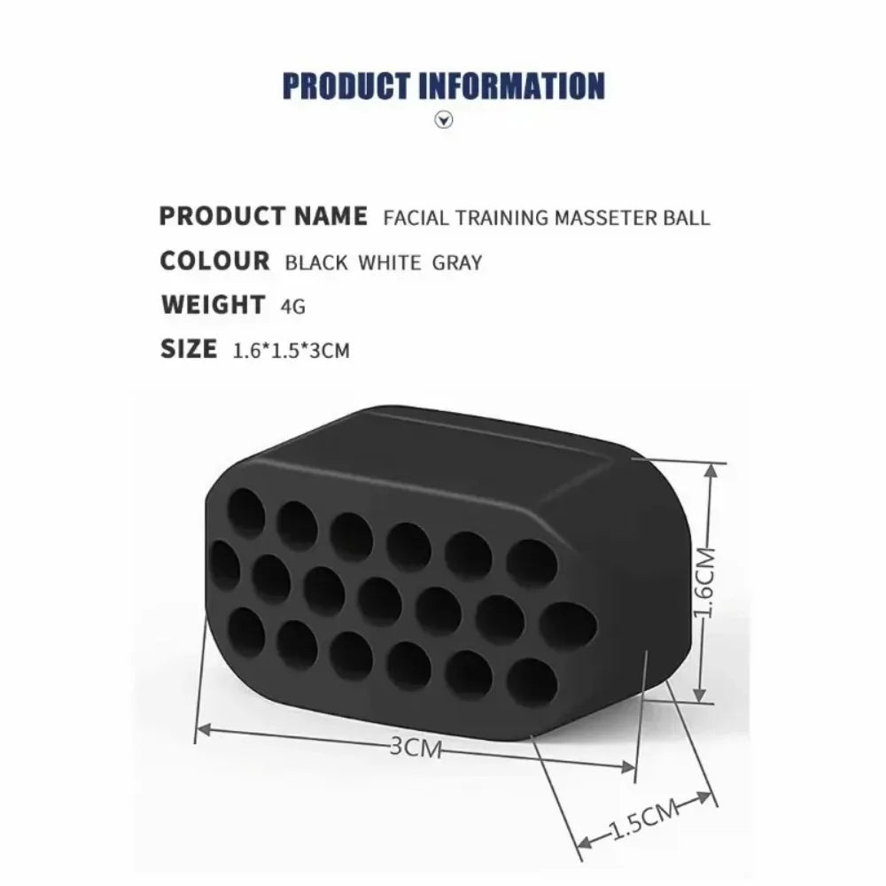 Silicone Jaw Exerciser Facial Toner & Fitness Ball Neck Toning Equipment Facial Beauty Tool Double Chin Exerciser - Sun Studio