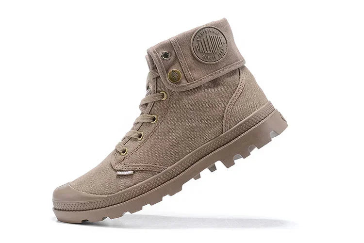 PALLADIUM Pallabrouse Dark Brown Sneakers Men/Women High-top Army Leisure Ankle boots Canvas Casual Shoes Anti-Slip Shoes 36-45 - Sun Studio