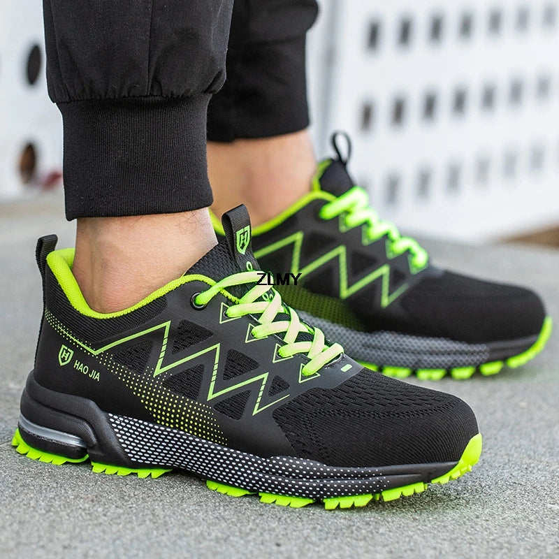 Fashion Safety Shoes Men Steel Toe Sneakers Puncture Proof Breathable Work Safety Boots Man Comfy Work Shoes Male Security Boots - Sun Studio