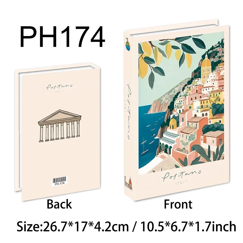 Colorful Travel Series Fake Books For Home Decor Coffee Table Ornaments Fashion Decoration Books for Living Room Amalfi Italy - Sun Studio