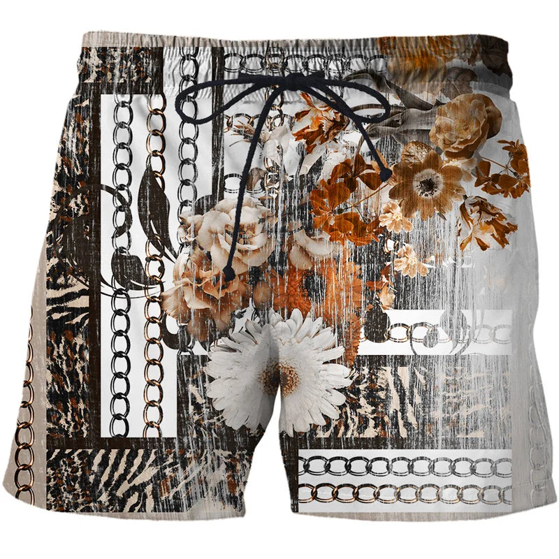 3D Printing Luxury Beach Shorts Pants Men Hawaii Vacation Essentials Swim Trunks Casual Gym Surf Swimsuit Kids Board Ice - Sun Studio