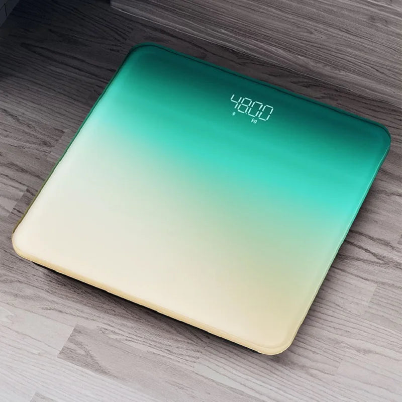 Digital Body Weight Scale, Gradient Color Rechargeable & Battery-Powered, Home Adult Digital Weight Scale with High Sensitivity, - Sun Studio
