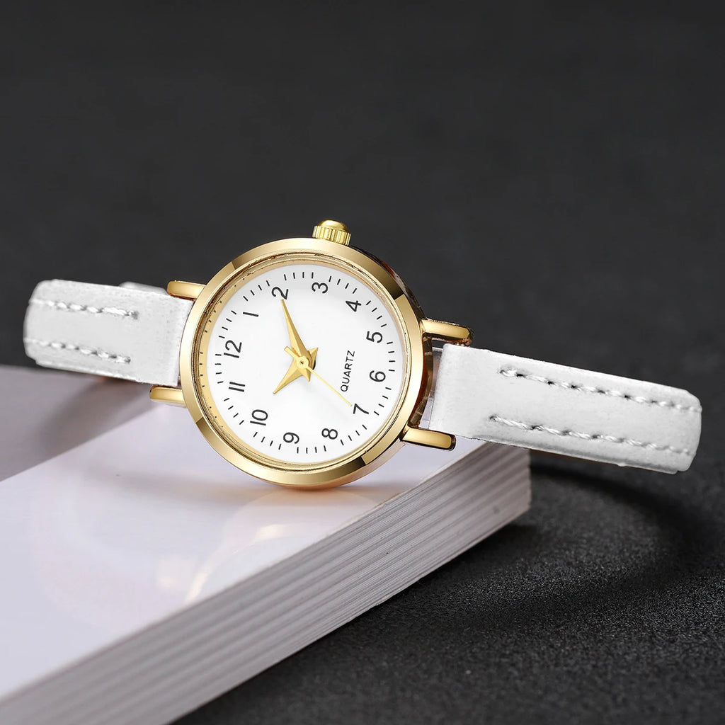 Fashion  Small Dial Women's Quartz Watch Ladies Leather Strap Wrist Watches Reloj Mujer（Without Box） - Sun Studio