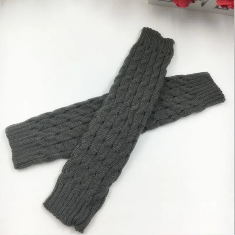 New Women Autumn And Winter Legwarmers Kapron Hemp Flowers Kneepad Leg Warmer Female Girls Pile Heap Socks Sports Safety - Sun Studio
