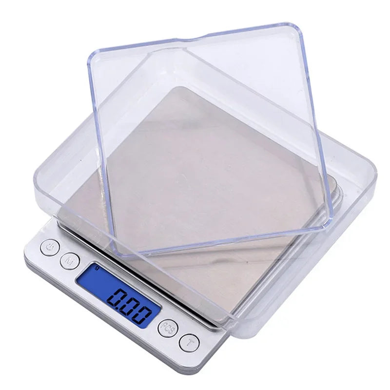 Digital Kitchen Scale Mini Pocket Stainless Steel Precision Jewelry Electronic Balance Weight Gold Gram 0.1/3000g Weigh Scales - Sun Studio