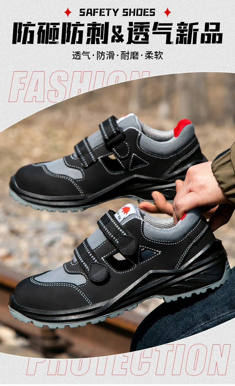 Summer Safety Shoes Men Construction Site Work Shoes Wear Resistant Anti Slip Breathable Sandals For Men Indestructible Shoes - Sun Studio