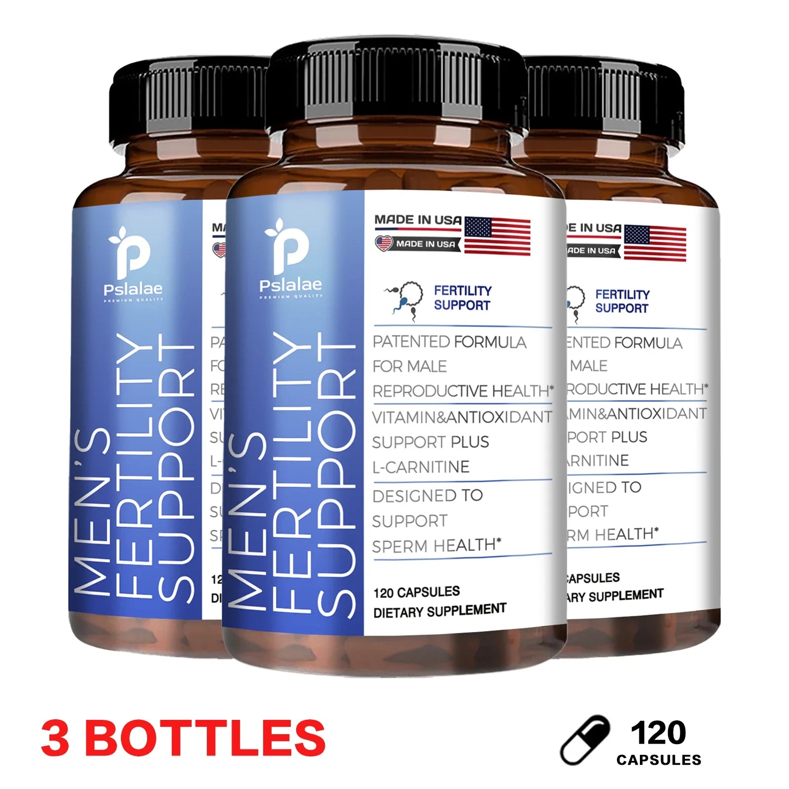 Male Fertility Supplements | Count & Motility Support | Fertility Support Includes L-Carnitine, Zinc & Folic Acid - Sun Studio