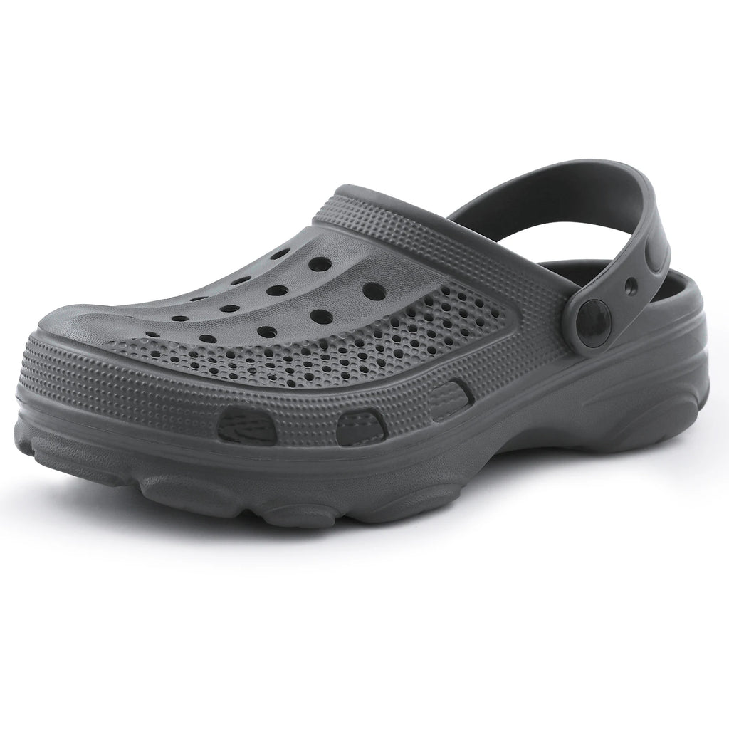 Eyriphy Men Slippers Garden Shoes Breathable Hole Slippers Outdoor Fishing Shoes Non-Slips Kitchen Slippers EVA Sole Men Sandals