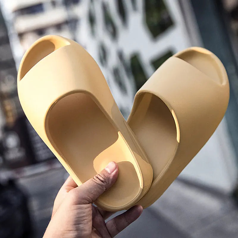 Goosecret Men EVA Platform Cloud Slippers Soft Sole Sandals Non-Slips Bedroom Slides Male Cozy Home Shoes Soft Sole Beach Slides - Sun Studio