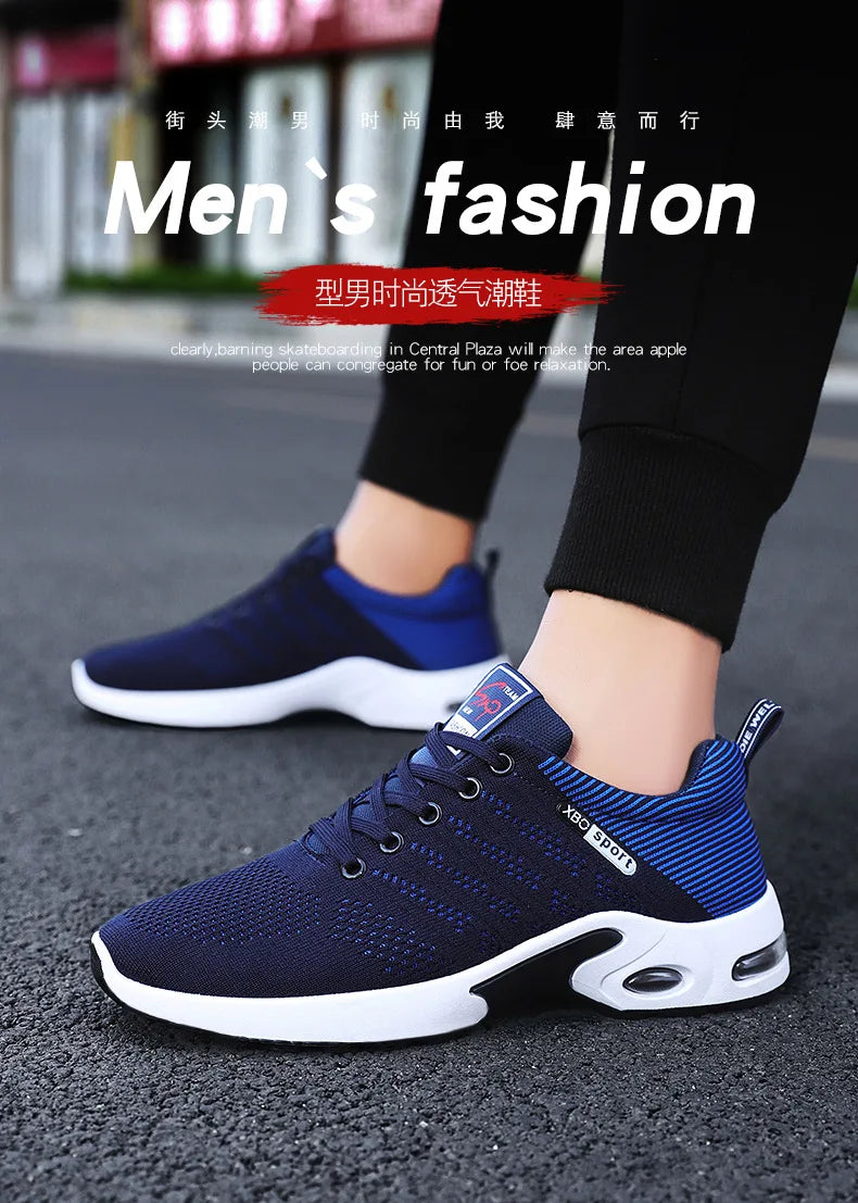 Shoes men 2025 new trend men's shoes breathable lace-up running Korean version light casual sports - Sun Studio