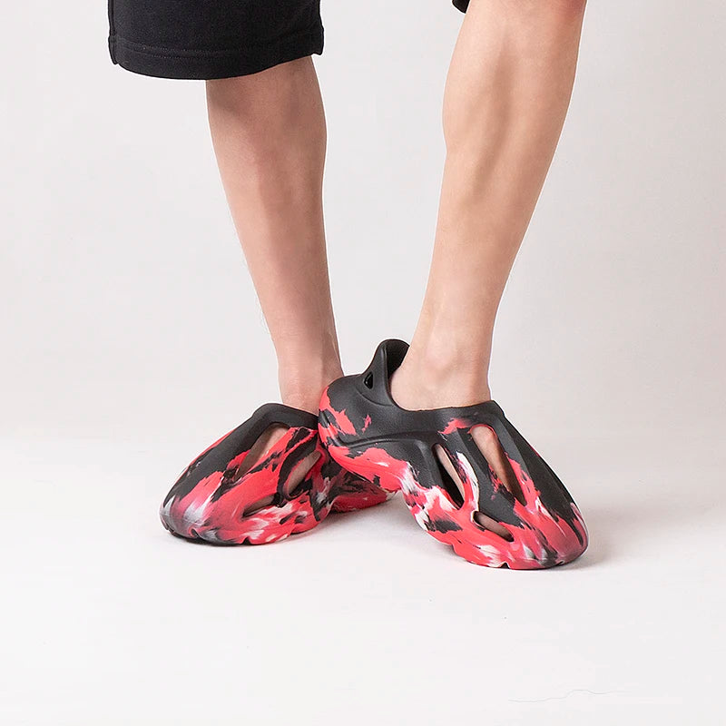 Summer Men Women Slippers Camouflage Platform Outdoor Clogs Shoe Beach Sandals Male Soft EVA Indoor Home Slides Lover Flip Flops - Sun Studio