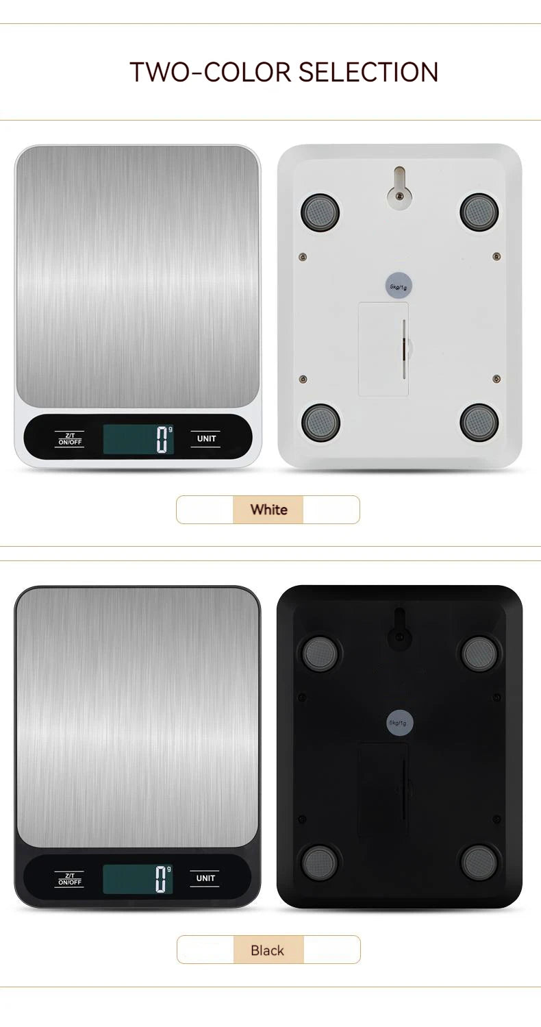 10kg Digital Kitchen Scale Baking Gram Weight Scales LCD Digital Display Electronic Table Scale Personal Healthy Diet Food Scale - Sun Studio