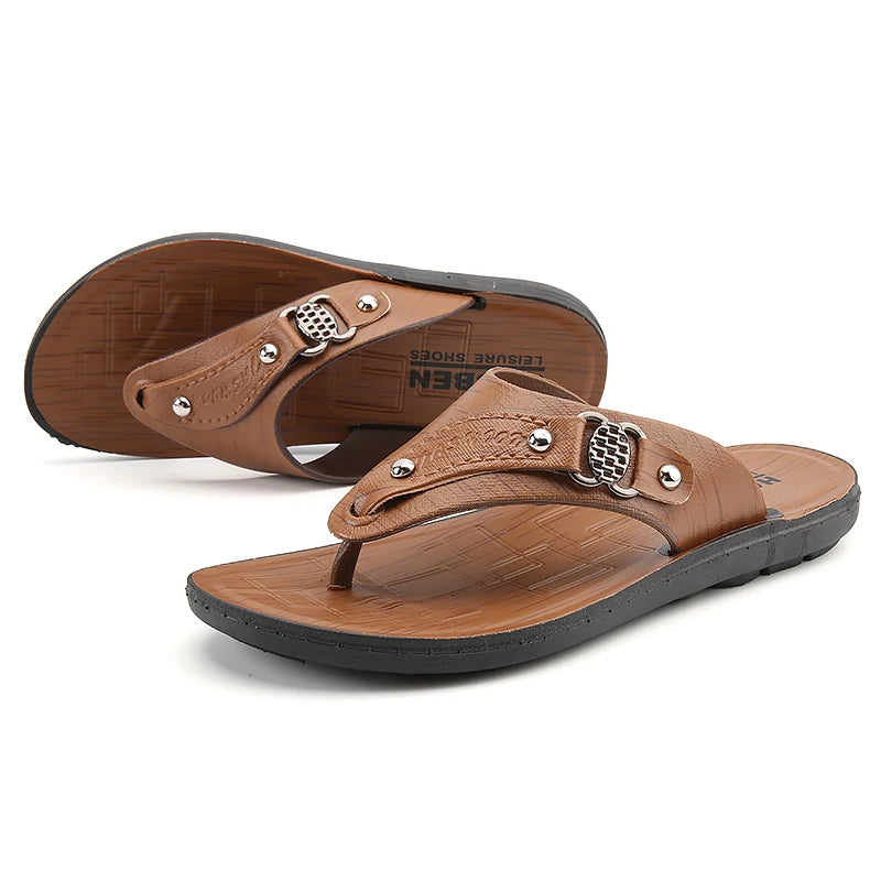 Flip Flops Men Summer Slippers For Men Comfortable Outdoor Beach Shoes Male - Sun Studio