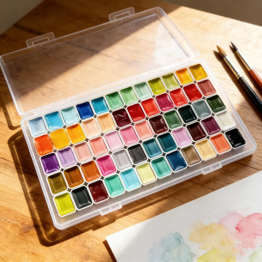 Watercolor Paint Set 98/60Colors, Professional-quality art supplies for artists adult painting aketching, Non-Toxic - Sun Studio