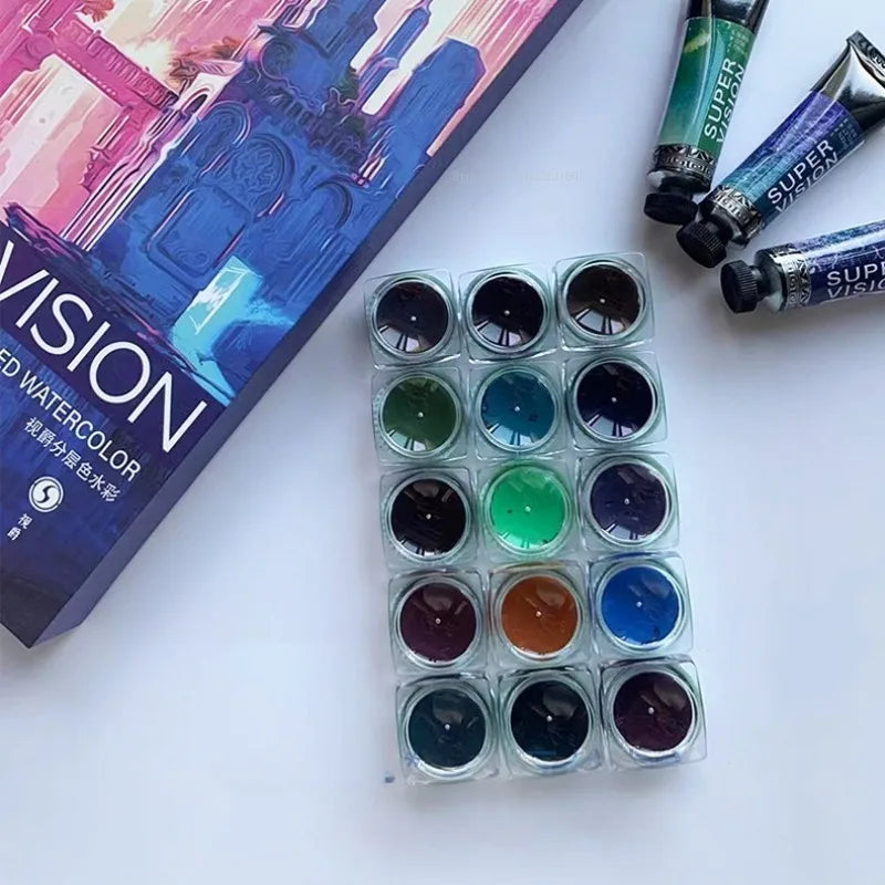 10/12 Color Layered Color 2/3mL Wet Separate Watercolor Pigment Artist Level Art Transparent Painting/Chinese Painting Creation - Sun Studio
