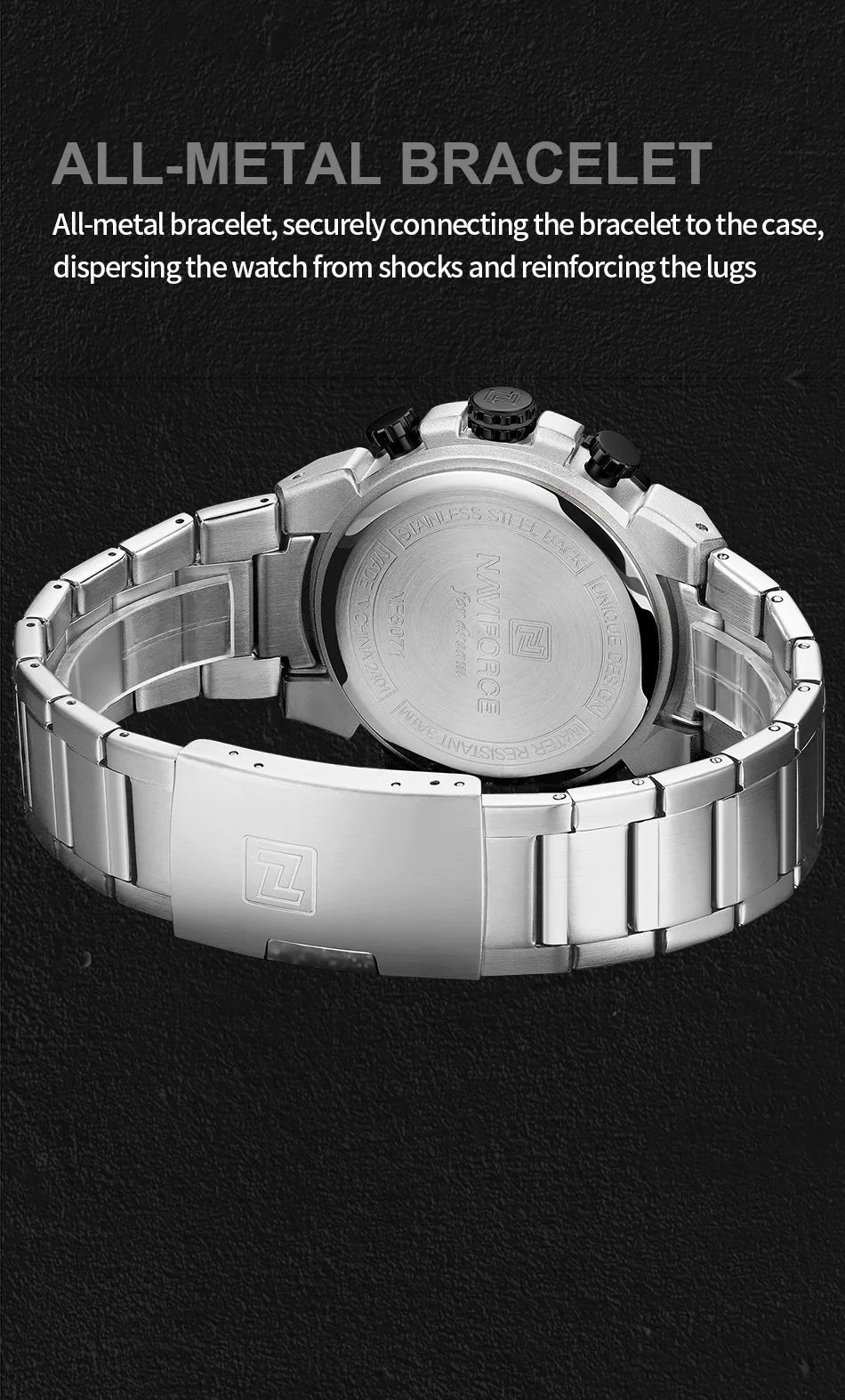 NAVIFORCE Men's Watches Top Luxury Original Quartz Wrist Watch for Men Chronograph Calendar Waterproof Man Watch Relojes Hombre - Sun Studio