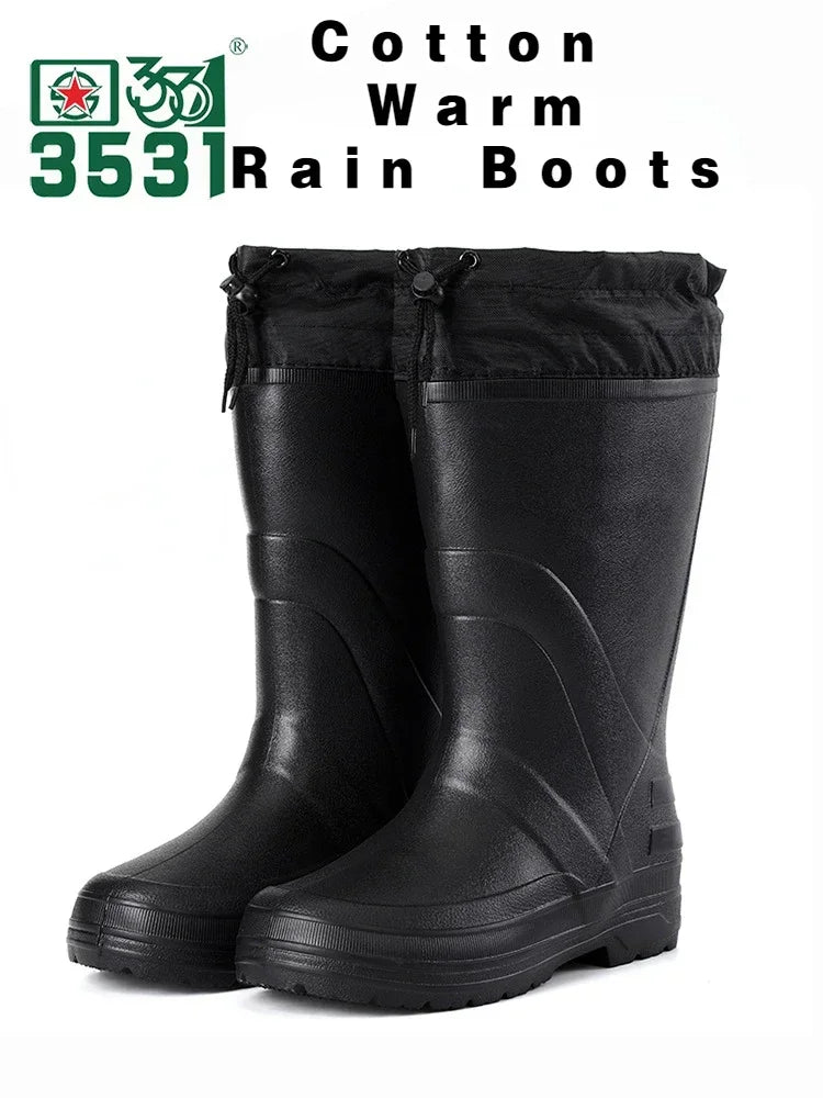 2025 New Men Rain Boots High Quality EVA Waterproof Shoes Men Platform Snow Boots Outdoor Non-slip Fishing Shoes Men Rain Shoes - Sun Studio