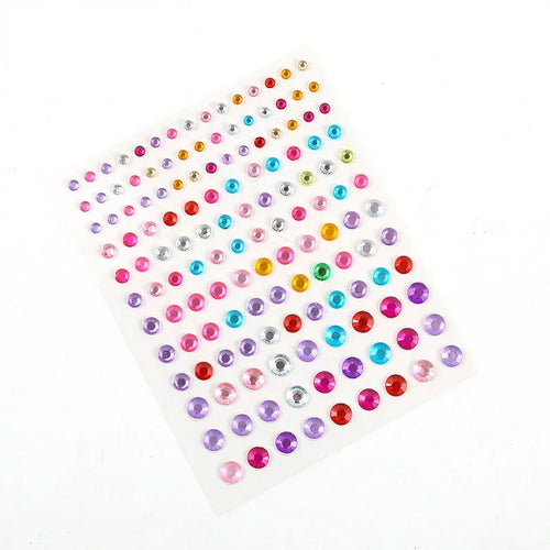 1 Pc Disposable Tattoo Stickers Face Jewelry Color Crystal Diamond DIY Eyes Face Body Waterproof Makeup Decorations Rhinestones - Sun Studio