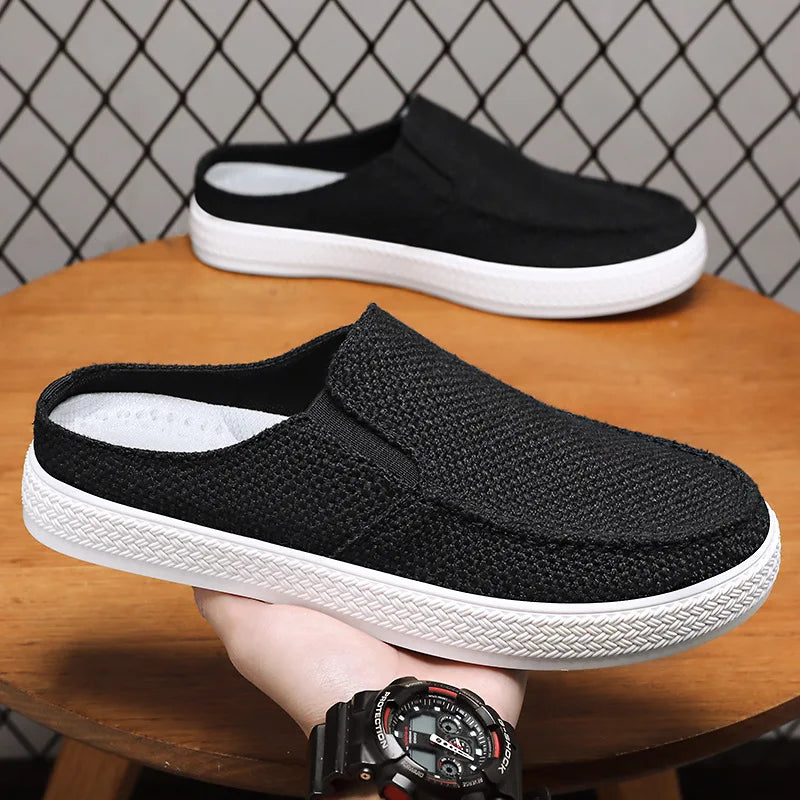 Half Slipper Man Shoes Summer Breathable Casual Comfortable Wearing Outside Slippers At Home Men's Shoes Free Shipping Shoes - Sun Studio