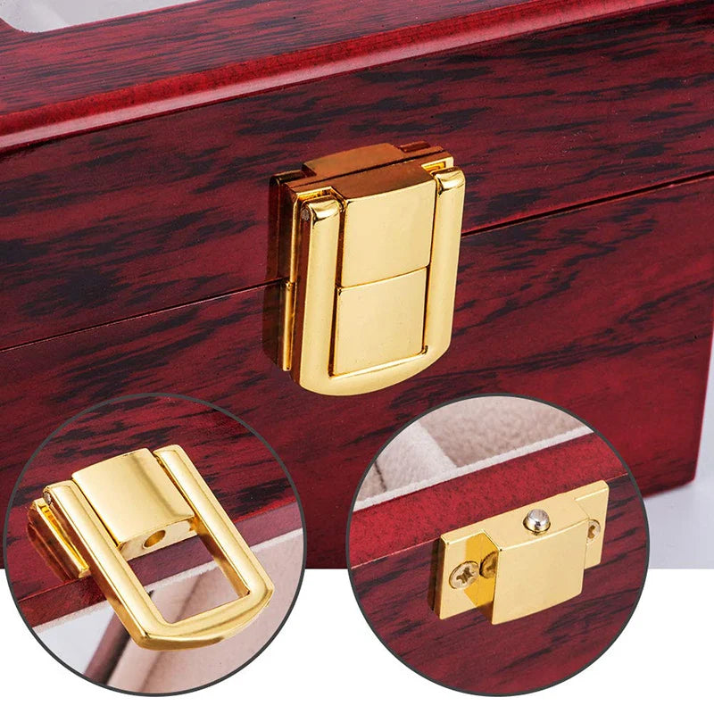 Luxury Wooden Watch Box 1/2/3/5/6/10/12 Grids Watch Organizers 6 Slots Wood Holder Boxes for Men Women  Watches Jewelry Display - Sun Studio