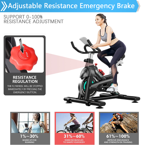 Indoor Stationary Exercise Cycling Training Bike for Home - Sun Studio